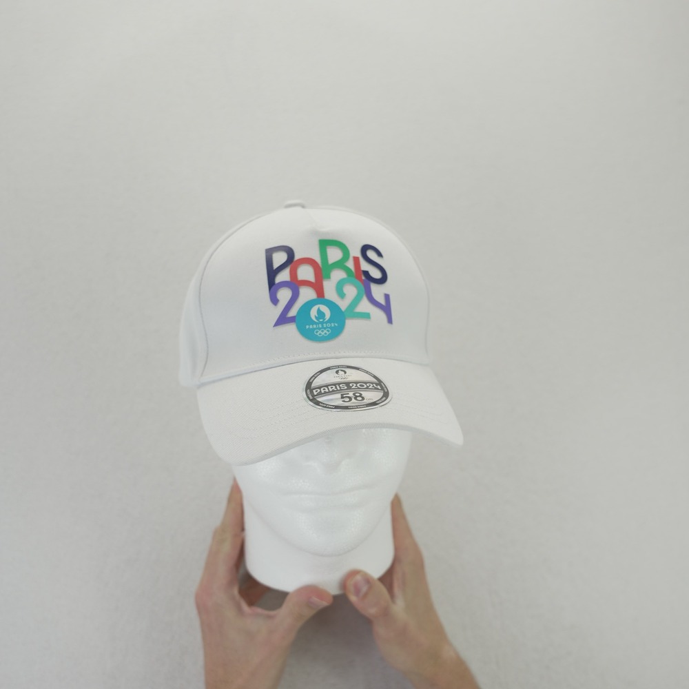 Paris 2024 Olympic Games White Baseball Cap Hat Adjustable 58cm Official Logo